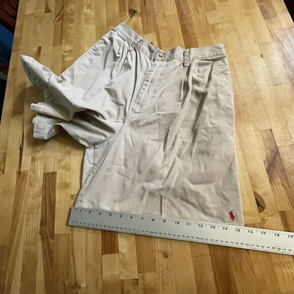 Ralp Lauren Sport Shorts Beige Wide Leg Flare Pony Logo Womens sz 12 EUC - Picture 10 of 11